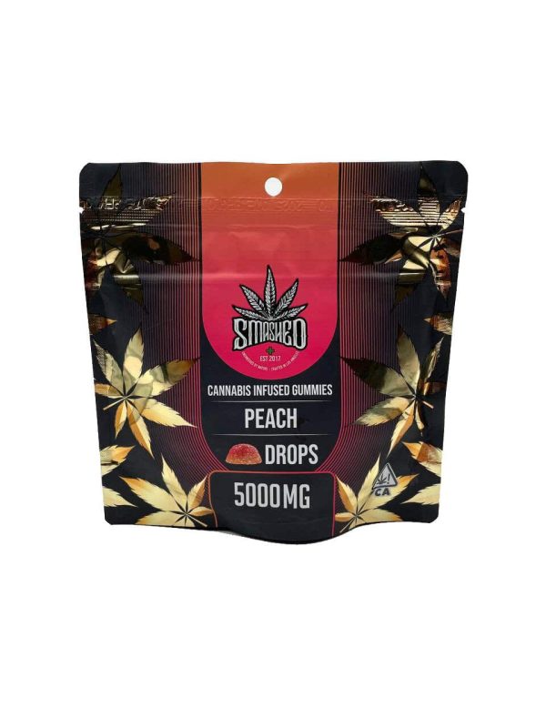 SMASHED 5000MG GUMMIES - PEACH DROPS